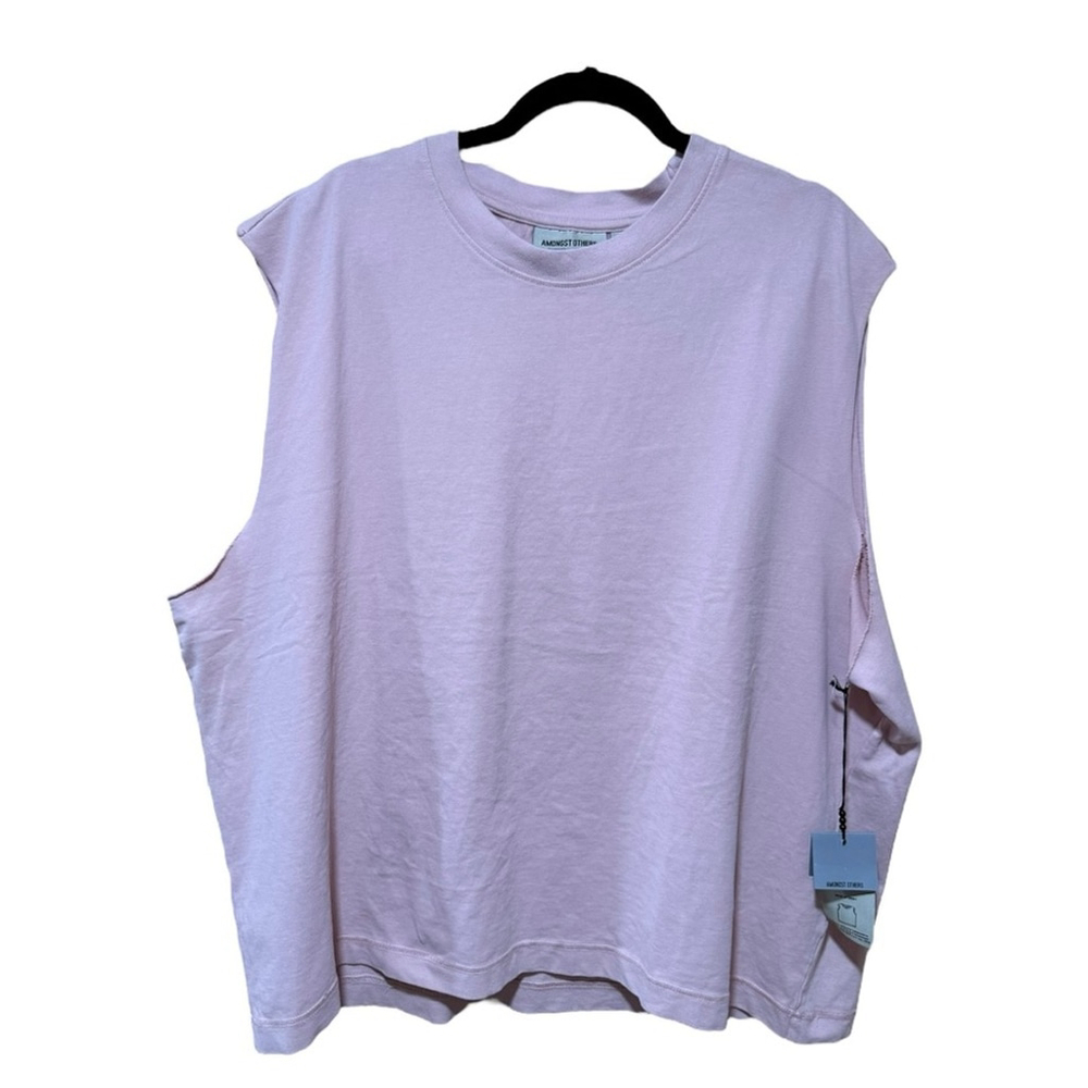 Men’s Small Amongst Others Boxy Muscle Tank T-Shirt Dusty Rose NWT